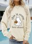 Knitted Casual Crew Neck Loose Sweatshirt