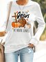 Thanksgiving  Fall For Jesus He Never Leaves Sweatshirt