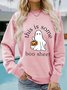 Knitted Casual Crew Neck Loose Sweatshirt