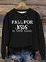 Letter Pattern Casual Loose Sweatshirt