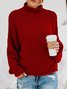 Turtleneck Casual Yarn/Wool Yarn Sweater