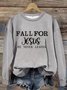 Letter Pattern Casual Loose Sweatshirt