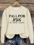 Letter Pattern Casual Loose Sweatshirt