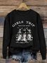 Unny Halloween Witch Girls Trip Time To Get Wicked Casual Sweatshirt