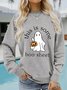 Knitted Casual Crew Neck Loose Sweatshirt