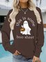 Knitted Casual Crew Neck Loose Sweatshirt