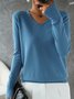 Plain Casual Yarn/Wool Yarn Loose Sweater