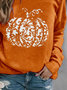 Casual Halloween Loose Crew Neck Sweatshirt