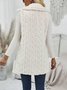 Pocket Stitching Casual Plain Teddy Velvet
