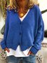 Casual V Neck Knitted Kimono