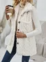 Pocket Stitching Casual Plain Teddy Velvet