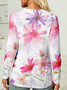 Regular Fit 3D Printing Casual Crew Neck Long Sleeve Shirt