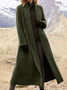 Loose Pocket Stitching Vintage Coat