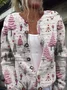 Knitted Casual 3D Printing Cardigan