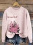 Maple Leaf Simple Crew Neck Knitted Sweater