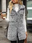 Fluff/Granular Fleece Fabric Buckle Casual Vest