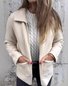 Shawl Collar Loose Casual Plain Jacket