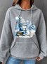 Winter Gnome Christmas Simple Loose Hoodie