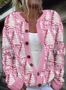 Regular Fit Painting Casual Cardigan