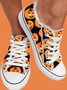 Halloween Orange Pumpkin Lace Up Espadrilles