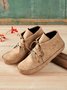 Camel All Season PU  Flat Heel Daily Ankle Ankle Boots