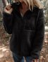 Loose Plain Lambswool Simple Jacket
