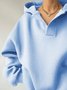 Casual Loose Plain Hoodie Hoodie