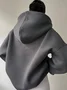 Casual Loose Plain Hoodie Hoodie