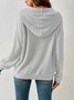 Plain Casual Hoodie Loose Hoodie
