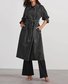 Casual Plain Shawl Collar Trench Coat