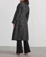Casual Plain Shawl Collar Trench Coat