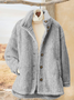 Loose Fluff/Granular Fleece Fabric Casual Jacket