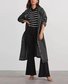 Casual Plain Shawl Collar Trench Coat