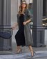 Casual Plain Shawl Collar Trench Coat
