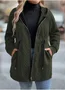Casual Hoodie Loose Plain Jacket