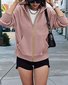 Hoodie Loose Plain Vintage Jacket