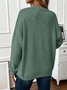 Crew Neck Casual Loose Sweater