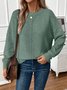 Crew Neck Casual Loose Sweater