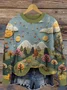 Forest Art Round Neck Sweater