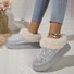 Winter Plain Pu Casual Cotton-Padded Boots