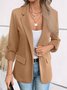 Casual Regular Fit Lapel Collar Floral Blazer