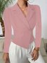 Lapel Collar Casual Plain Blazer
