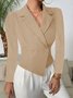 Lapel Collar Casual Plain Blazer