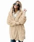 Plain Hoodie Casual Loose Leather & Faux Leather