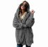 Plain Hoodie Casual Loose Leather & Faux Leather