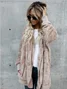 Plain Hoodie Casual Loose Leather & Faux Leather