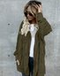 Plain Hoodie Casual Loose Leather & Faux Leather