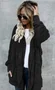 Plain Hoodie Casual Loose Leather & Faux Leather