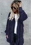 Plain Hoodie Casual Loose Leather & Faux Leather