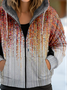 Casual Abstract Hoodie Loose Jacket